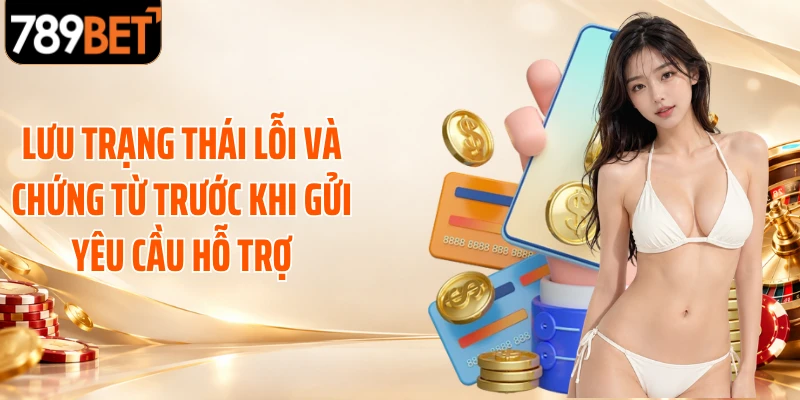 Lưu trạng thái lỗi và chứng từ trước khi gửi yêu cầu hỗ trợ